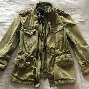 Military inspired green jacket